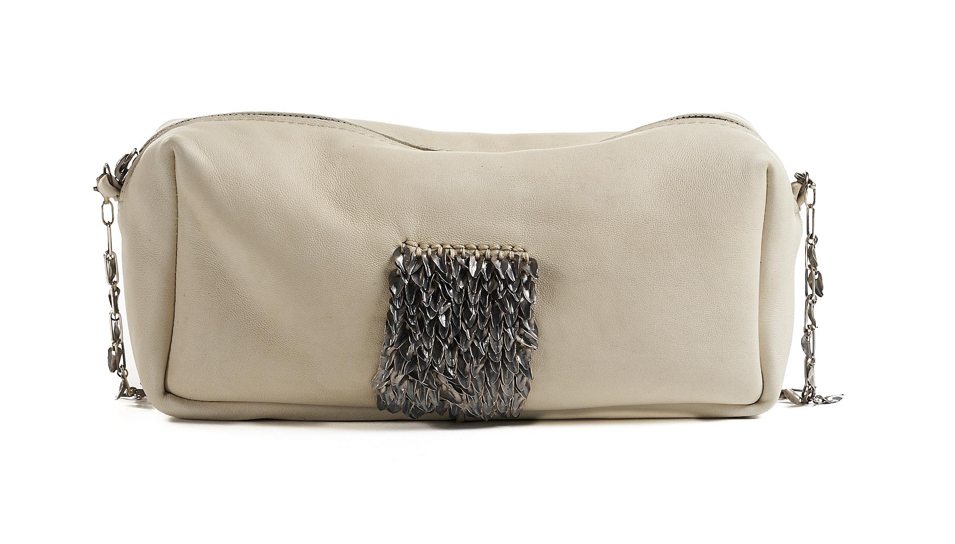 daniele basta leather and silver bags - FRONT